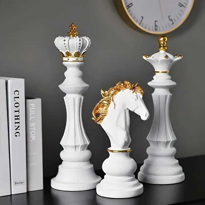 Escultura Decorativa Peças de Xadrez