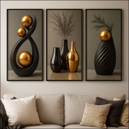 Quadros decorativos para sala luxuoso
