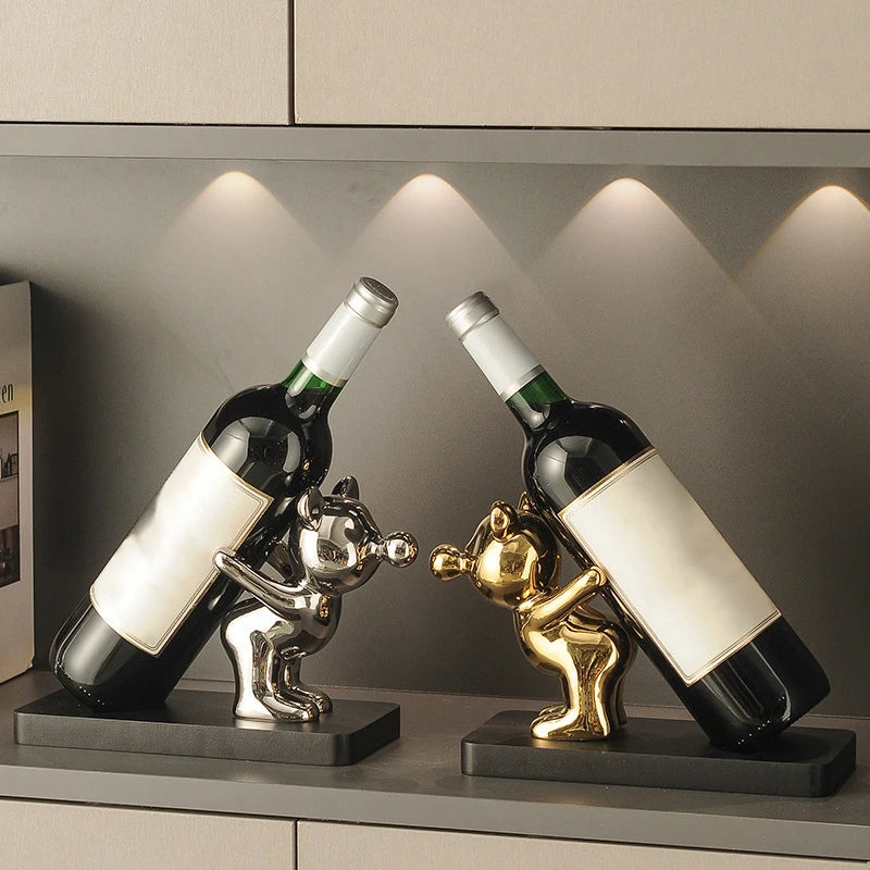 Porta Vinho Design de Estátua