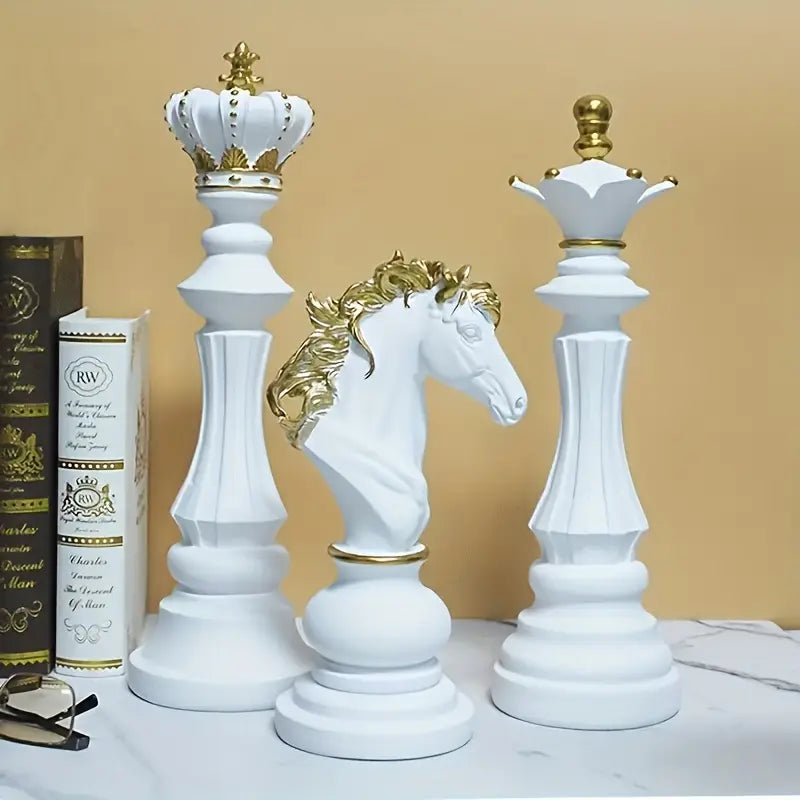 Escultura Decorativa Peças de Xadrez