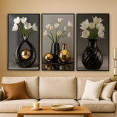 Quadro Decorativo 3 Peças Abstrato Nordic Hall