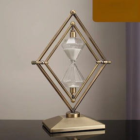 Ampulheta Luxuosa Geométrica de Metal