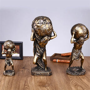 Escultura Mitológica Grega Atlas – Decoração Sofisticada.