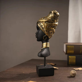 Escultura Decorativa Mulher Africana
