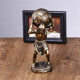 Escultura Mitológica Grega Atlas – Decoração Sofisticada.