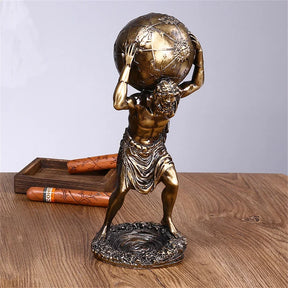 Escultura Mitológica Grega Atlas – Decoração Sofisticada.