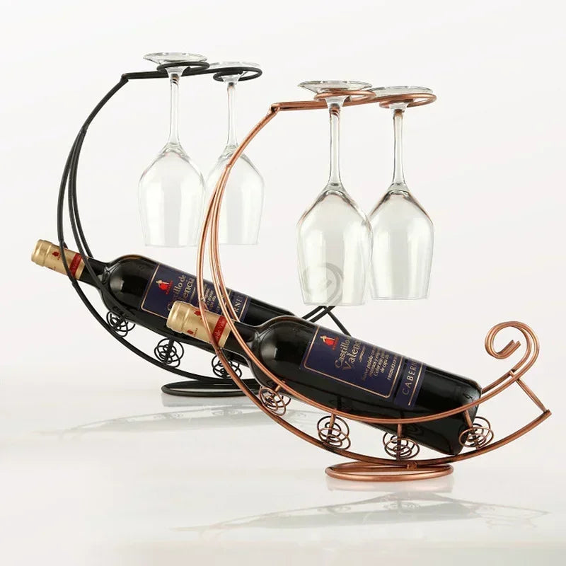 Porta Vinho de Mesa Elegance Metal