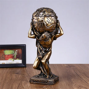 Escultura Mitológica Grega Atlas – Decoração Sofisticada.