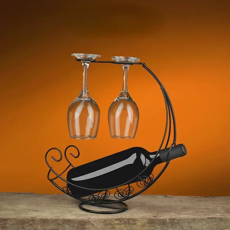 Porta Vinho de Mesa Elegance Metal