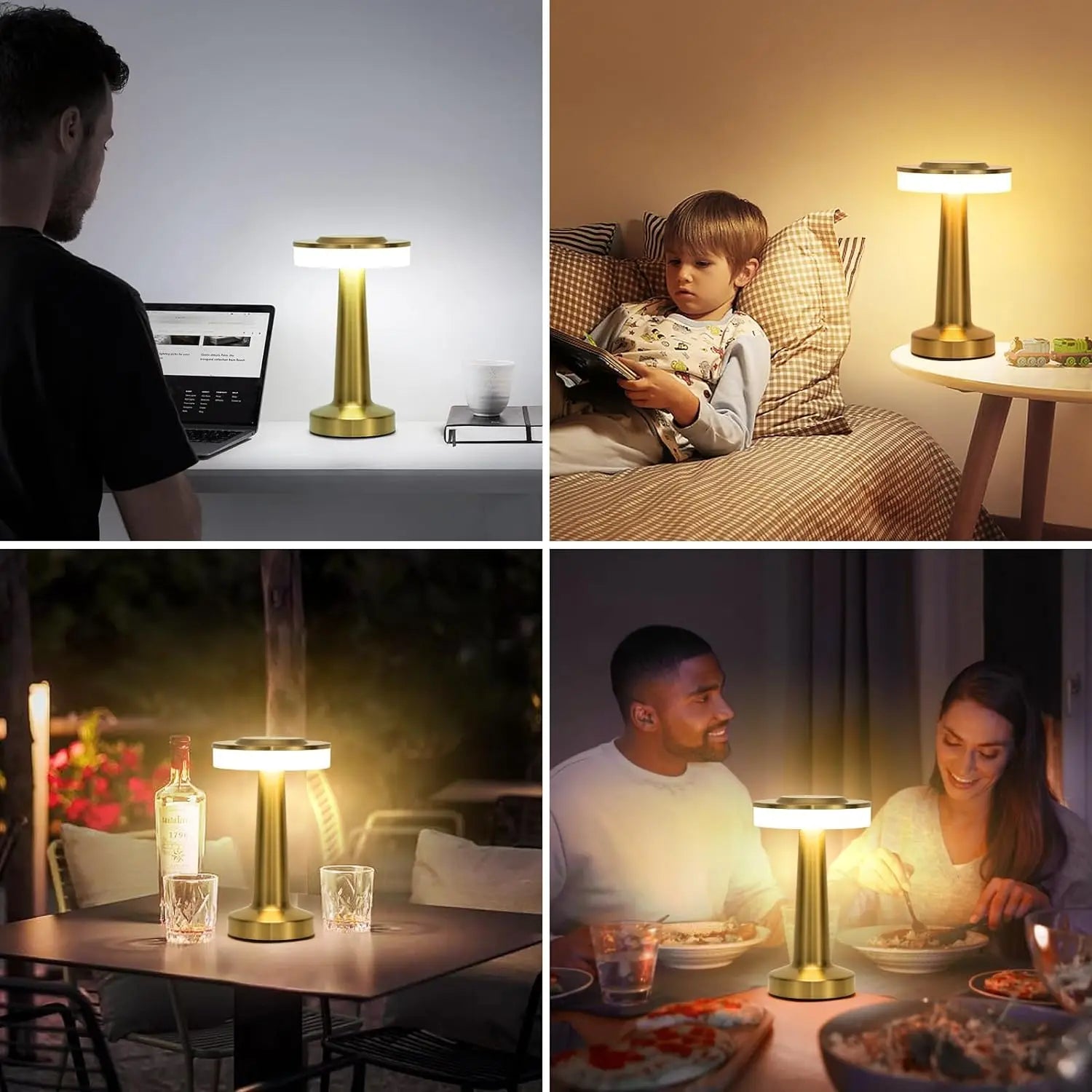 Luminária LED de Mesa Touch – Recarregável e Sem Fio