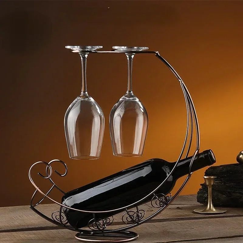 Porta Vinho de Mesa Elegance Metal