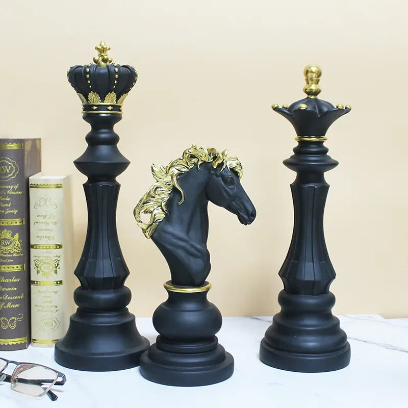 Escultura Decorativa Peças de Xadrez