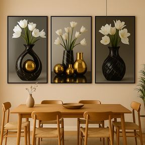Quadro Decorativo 3 Peças Abstrato Nordic Hall